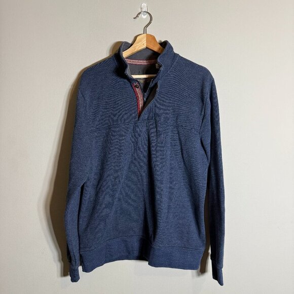 Orvis 1/4 Zip Fleece Pullover Sweatshirt Men's Medium Blue Outdoor Activewear - Picture 2 of 12